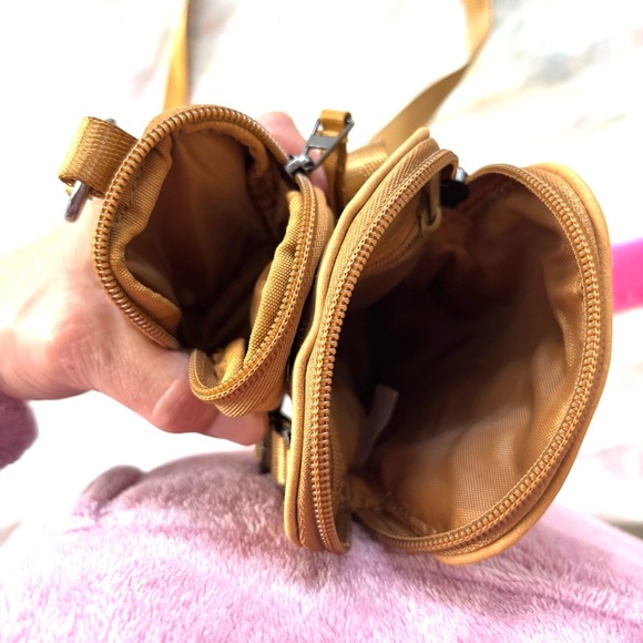 Calia Essentials Only Crossbody vegan leather tan rubbed look. NWOT - Picture 8 of 12